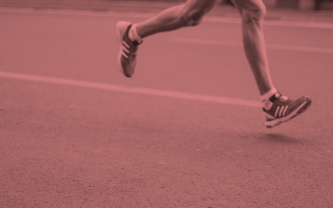 Artistic photo of a person running.