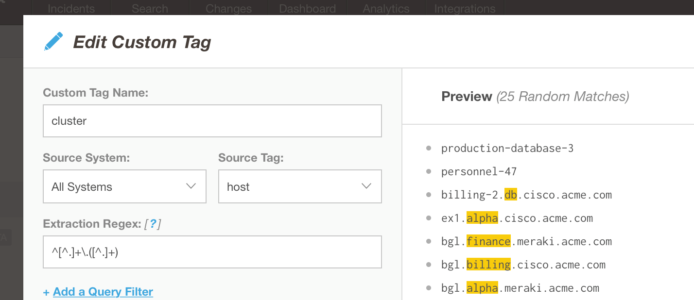 alert correlation cluster tags