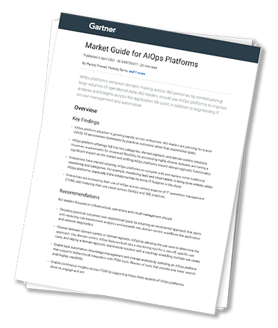 Gartner 2021 Market Guide for AIOps Platforms