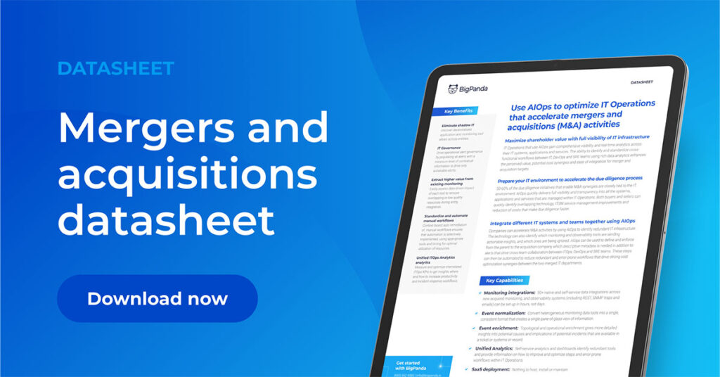 Mergers and acquisitions datasheet