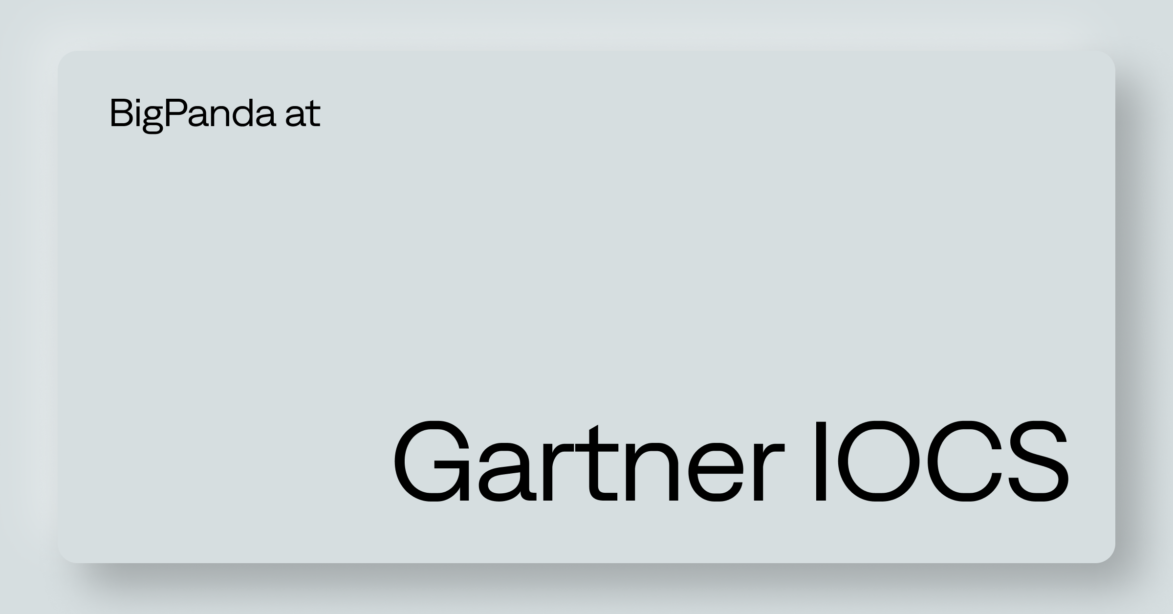 Don’t miss BigPanda at Gartner IOCS, December 5–7