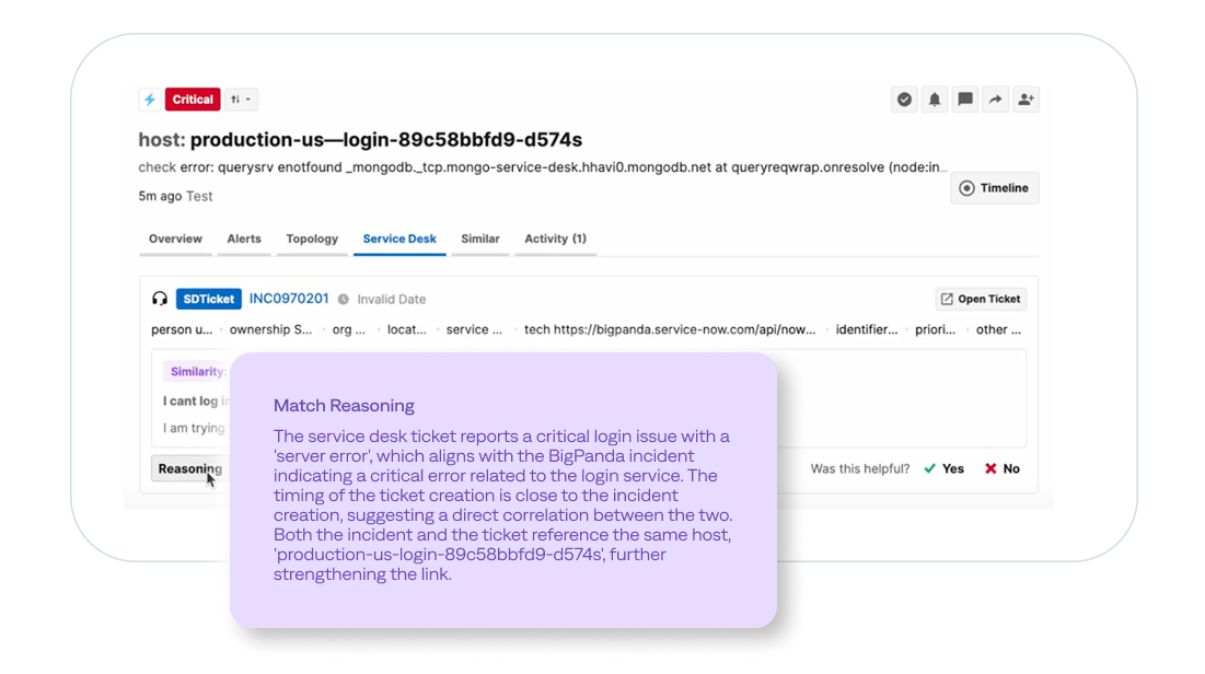 Quickly identify and prioritize incidents that are impacting end users. </p>
<p>